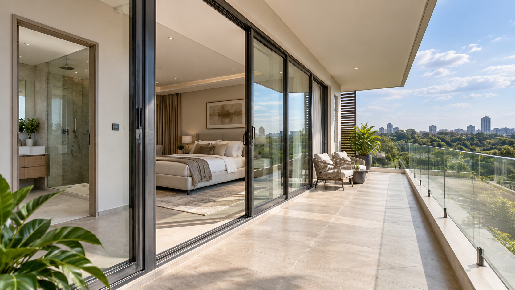 Illustrative contemporary home with architectural glass